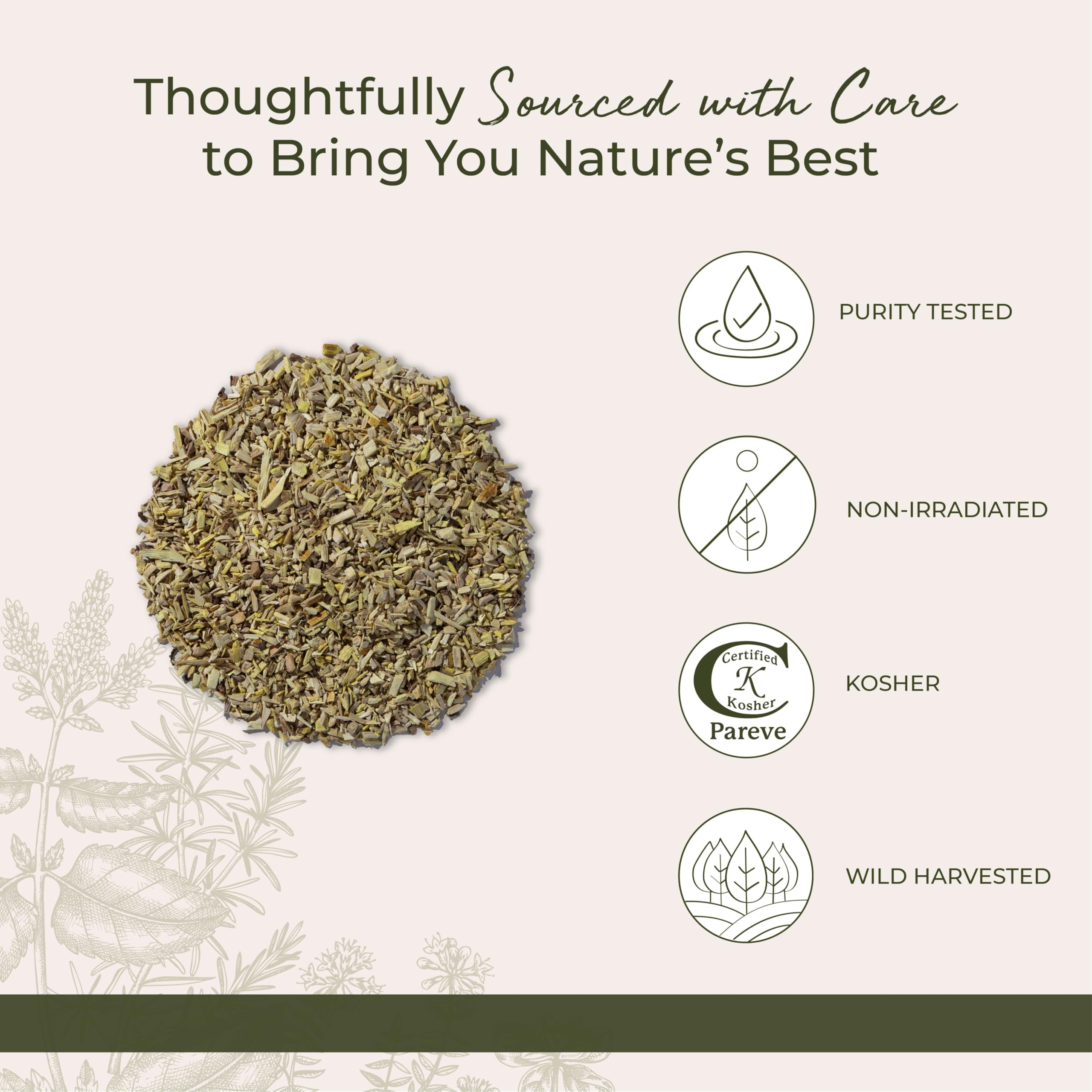 Starwest Oregon Grape Root suited for tea infusions and flavoring.