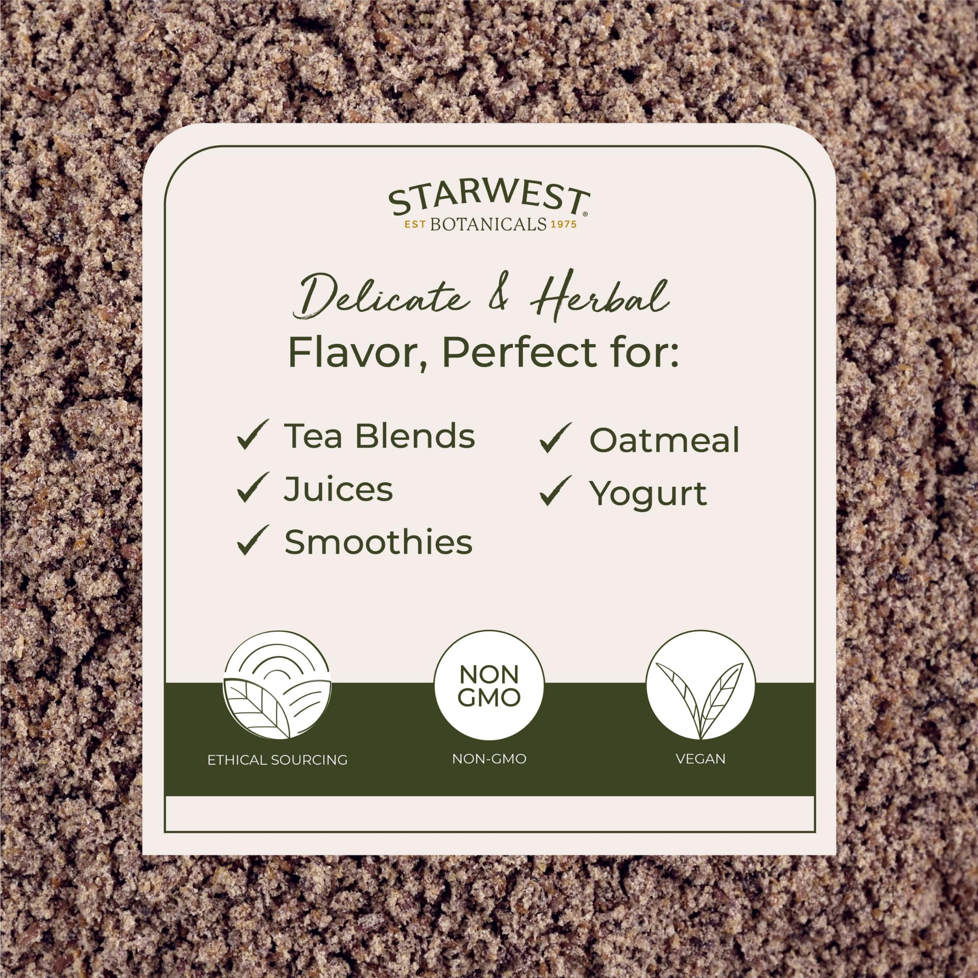 Starwest organic milk thistle powder in tea-friendly ground form
