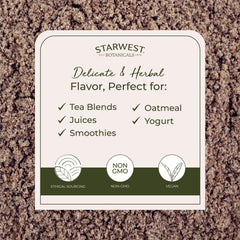 Starwest organic milk thistle powder in tea-friendly ground form
