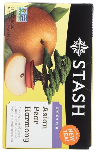 Stash Asian Pear Harmony Green Tea cup steeping highlights delicate flavor and calming aroma.