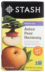 Stash Asian Pear Harmony Green Tea teabags in packaging offer a gentle afternoon ritual.