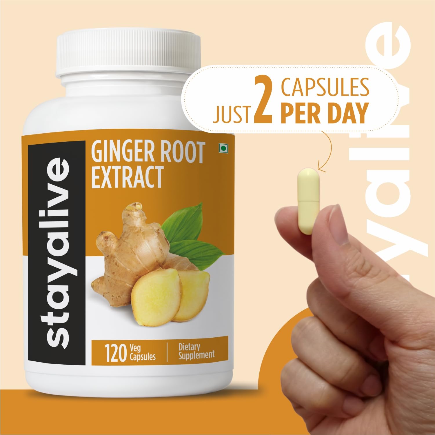 Stay Alive Ginger Capsules daily-use scene showing simple integration into routines.
