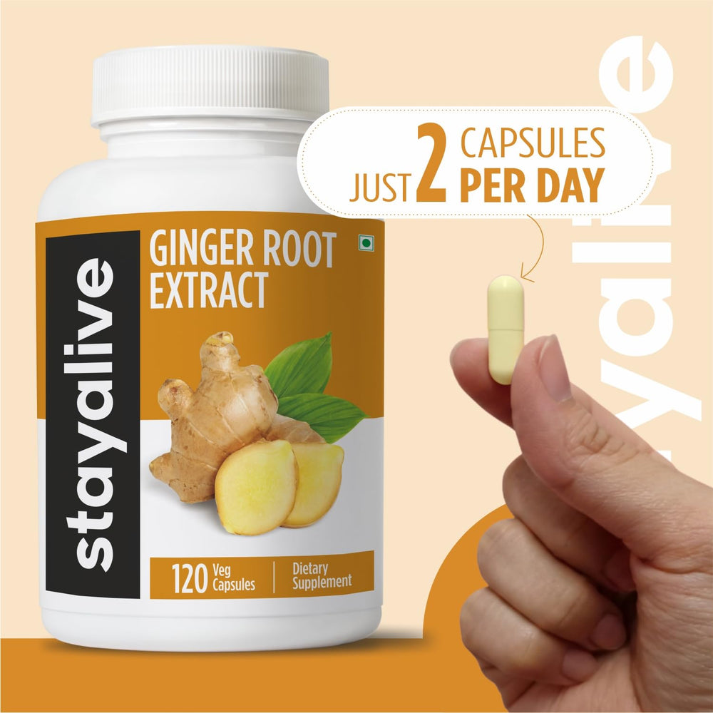 Stay Alive Ginger Capsules daily-use scene showing simple integration into routines.
