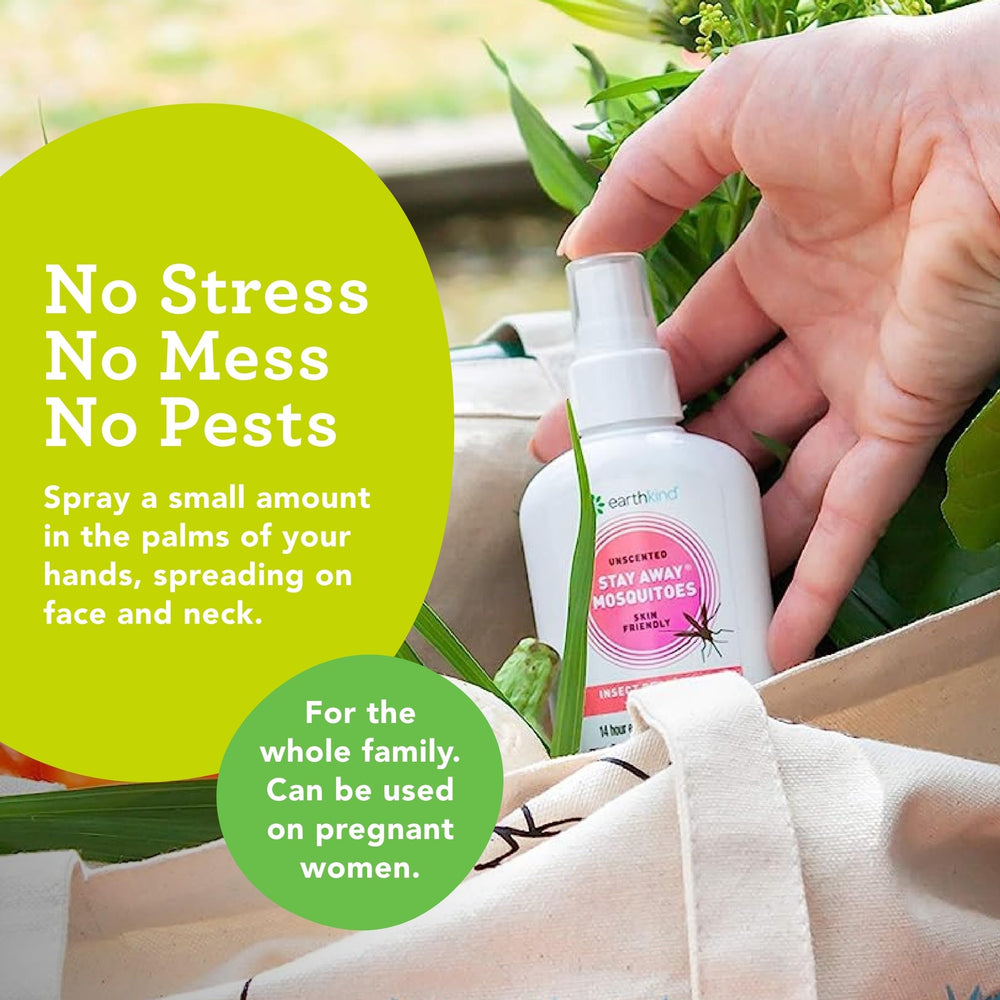 Product shown outdoors to illustrate water-resistant, non-sticky protection on skin.