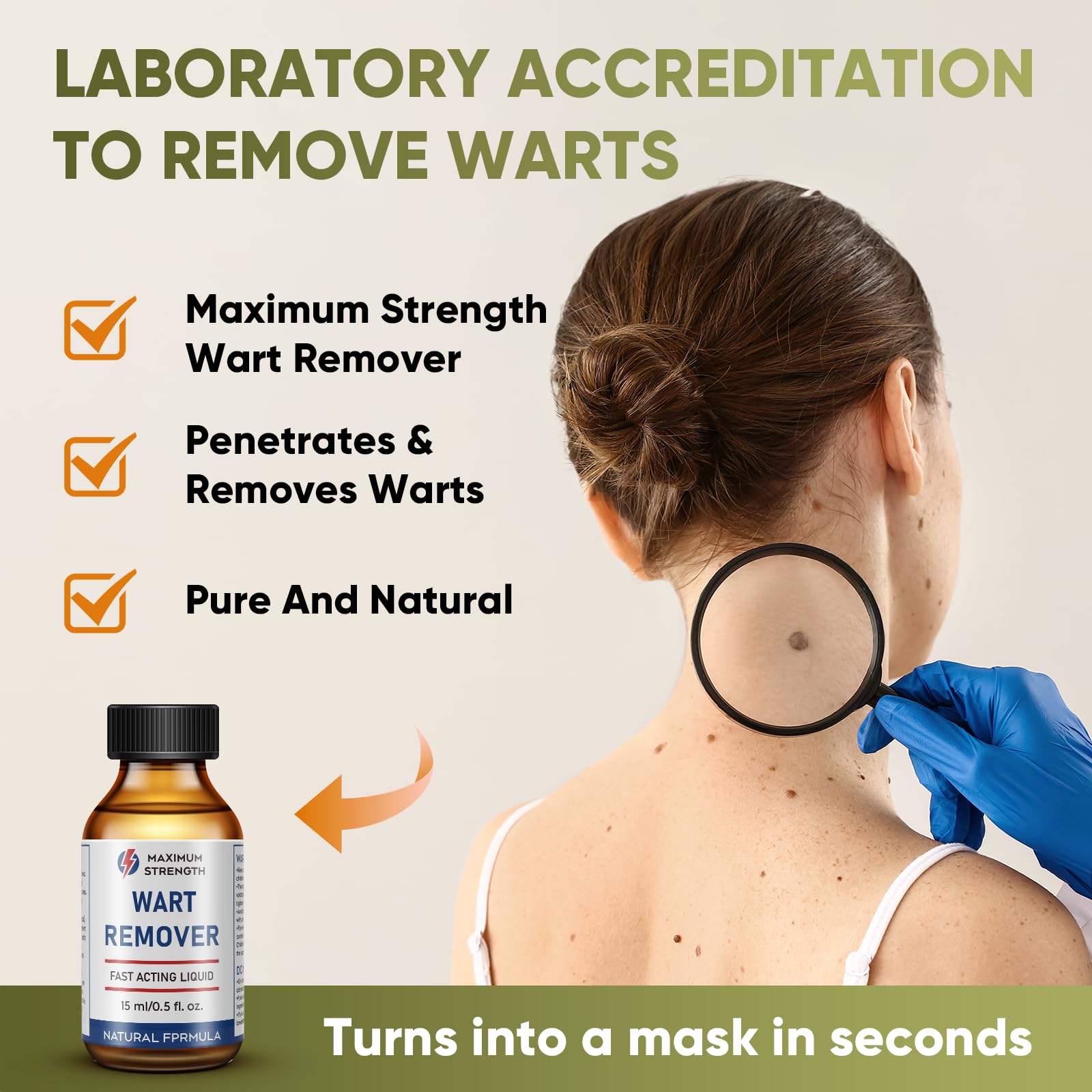 STAY STOKED Wart Remover applicator shown for precise, controlled wart treatment.