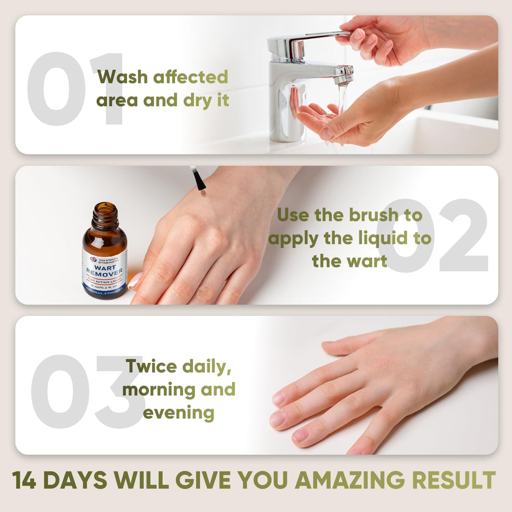 STAY STOKED Wart Remover night application near bed setup.