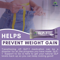 Stay-Well Naturals GLP-1 served glass highlights ready-to-drink style supporting mindful eating.