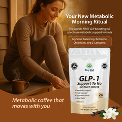 Stay-Well Naturals Slim Coffee GLP-1 Vanilla powder dispensing reveals smooth texture.