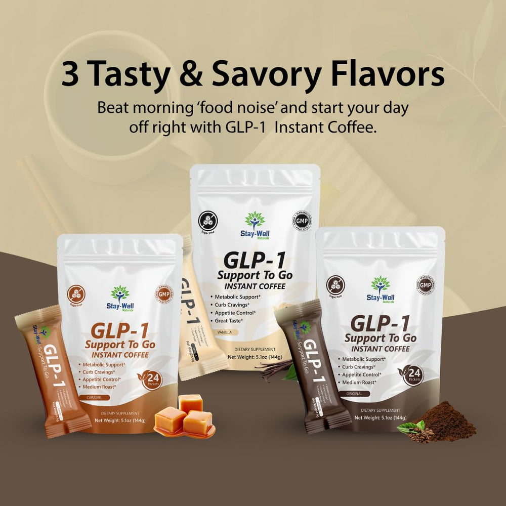 Stay-Well Slim Coffee GLP-1 caramel cup encourages mindful sipping.