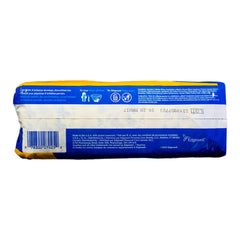 Stayfree Reg Maxi Pad four-wall protection illustration highlights side-to-back leak defense.