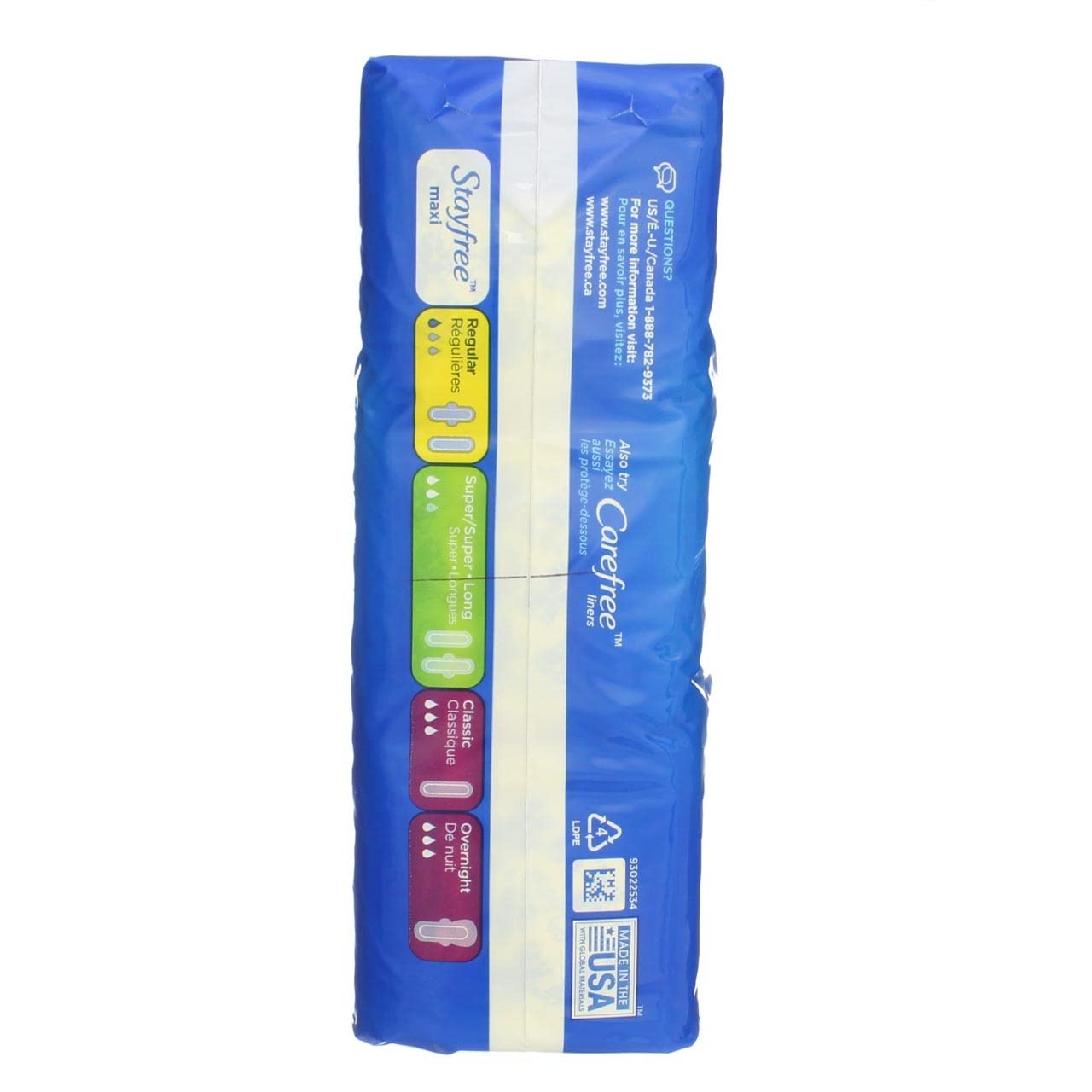 Stayfree Reg Maxi Pad soft surface close-up signals comfortable all-day wear.