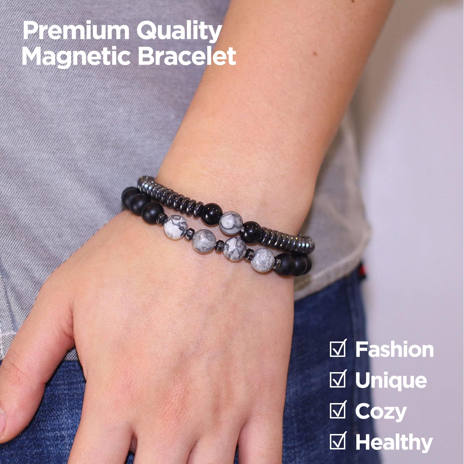 STCORPS7 hematite beads and magnets image hints energy and balance.
