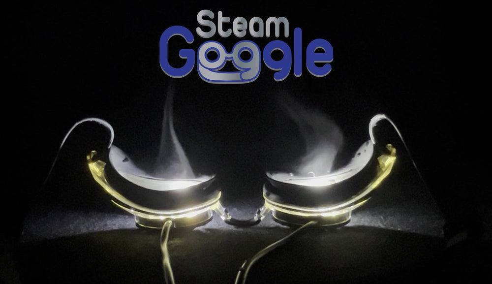 SteamGoggle power bank included keeps therapy portable and convenient.