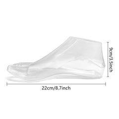 SteelFever foot model front view highlights clear plastic support.
