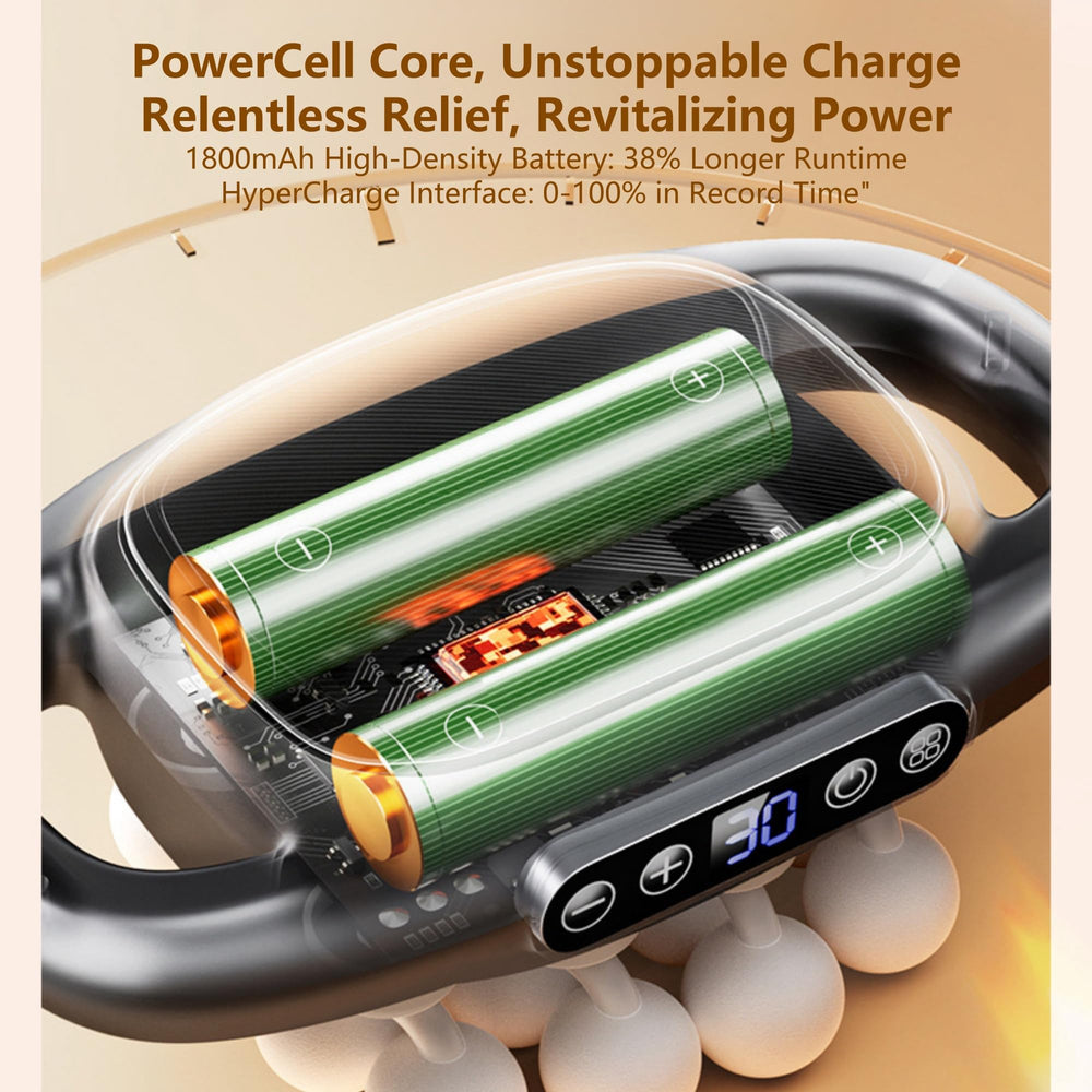 Stellamist 16 head massage gun set light therapy for enhanced circulation.