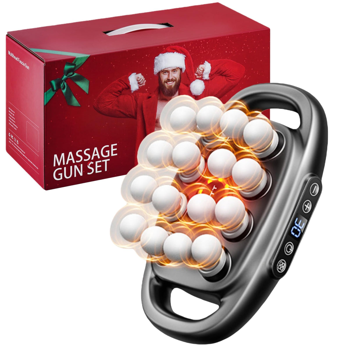 Stellamist Upgraded 16-Head Massage Gun Christmas gift box for gifting and relaxation.