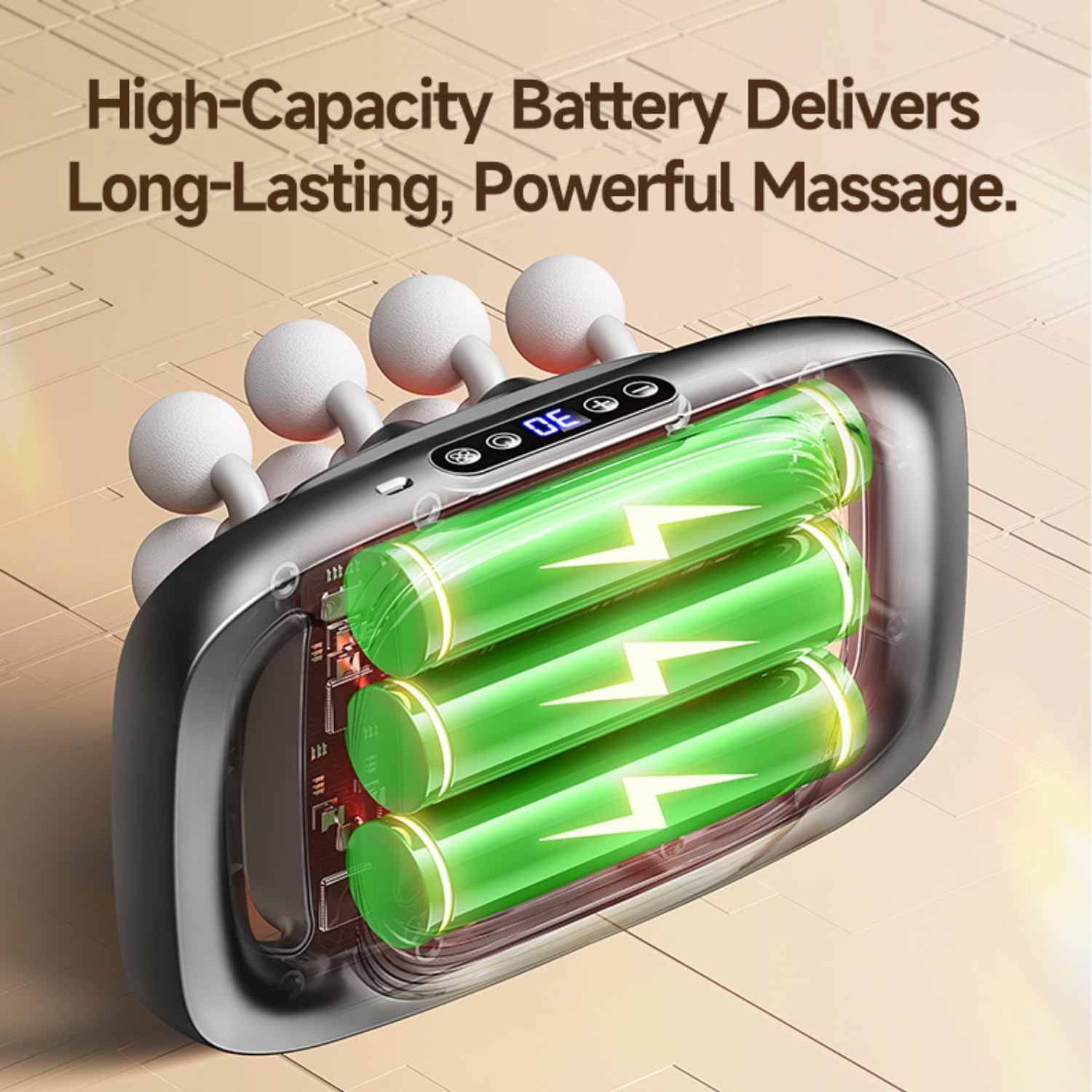 Stellamist Upgraded 16-Head Massage Gun quiet operation suitable for home or office.