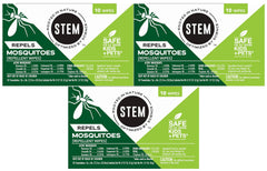 Stem Repels Mosquitoes wipes in a 3x10-pack for easy application