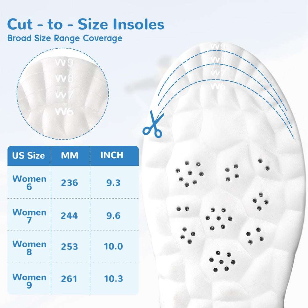 StepTastic plantillas con huecos de aire para pies secos