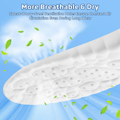 StepTastic insoles feature trim lines for easy size customization