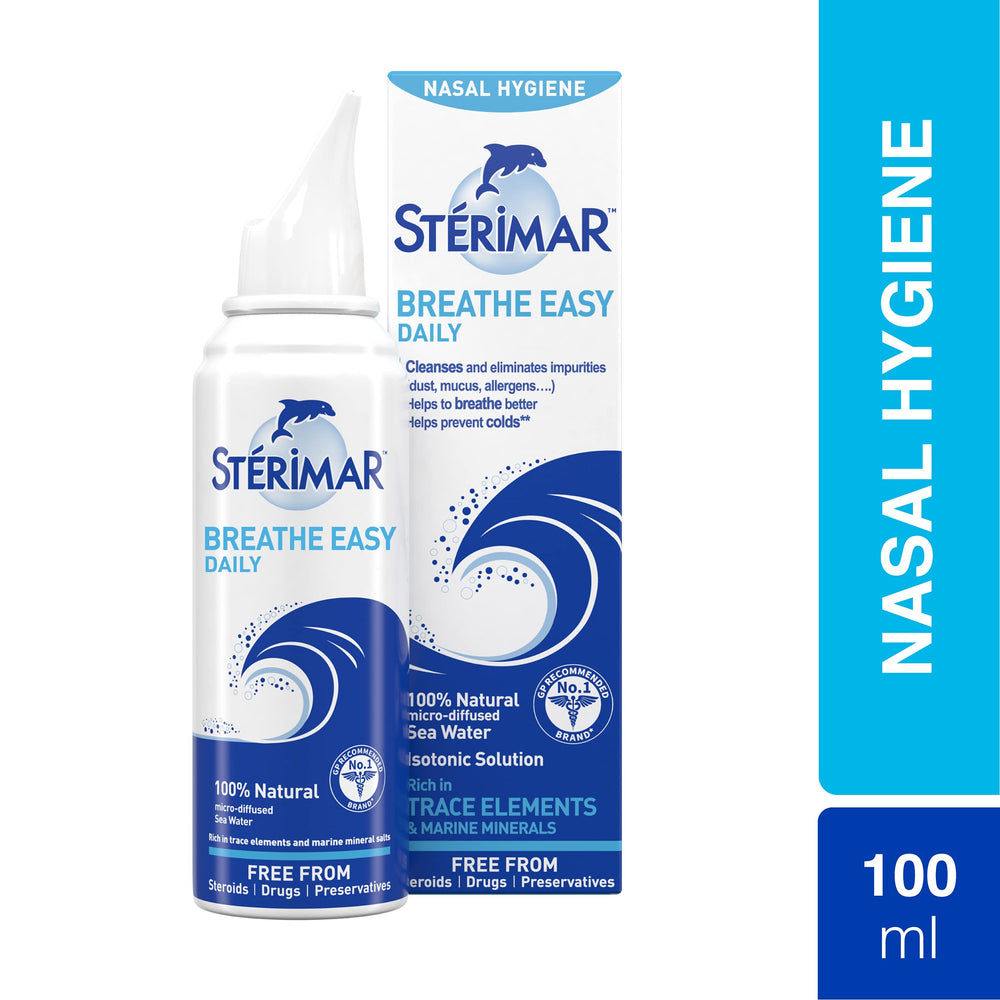 Close-up of Sterimar nasal spray microdiffusion tip for gentle delivery.
