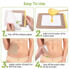 STFOCE castor oil pack wrap 7-9x5-5, comfortable fit.