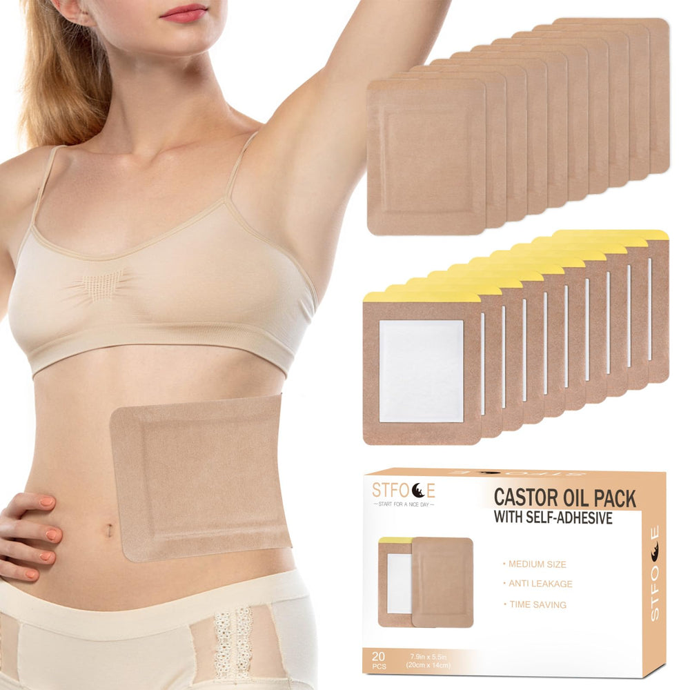 STFOCE castor oil pack wrap disposable, convenient on-the-go relief.
