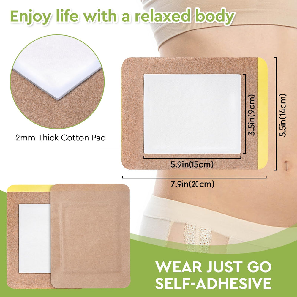 STFOCE castor oil pack wrap German adhesive stays in place during activity
