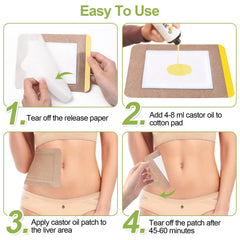 STFOCE castor oil pack wrap skin-friendly cotton material