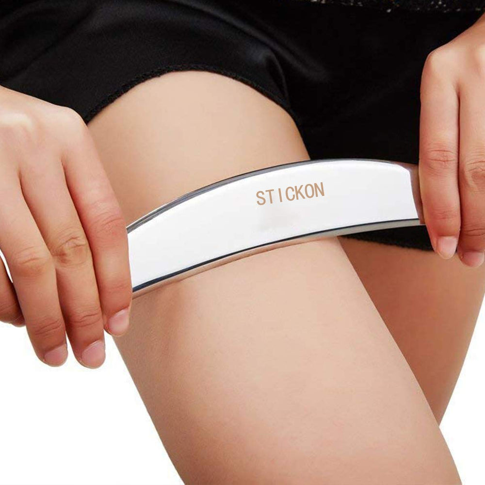 STICKON stainless steel gua sha heat feature enhances relaxation during massage.