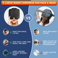 Sticro mask snug-fit strap holds heat on pain areas
