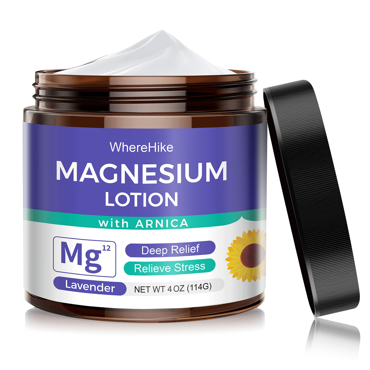 STILIP Magnesium Lotion with Arnica bottle captures lavender-infused hydration for relaxed muscles.