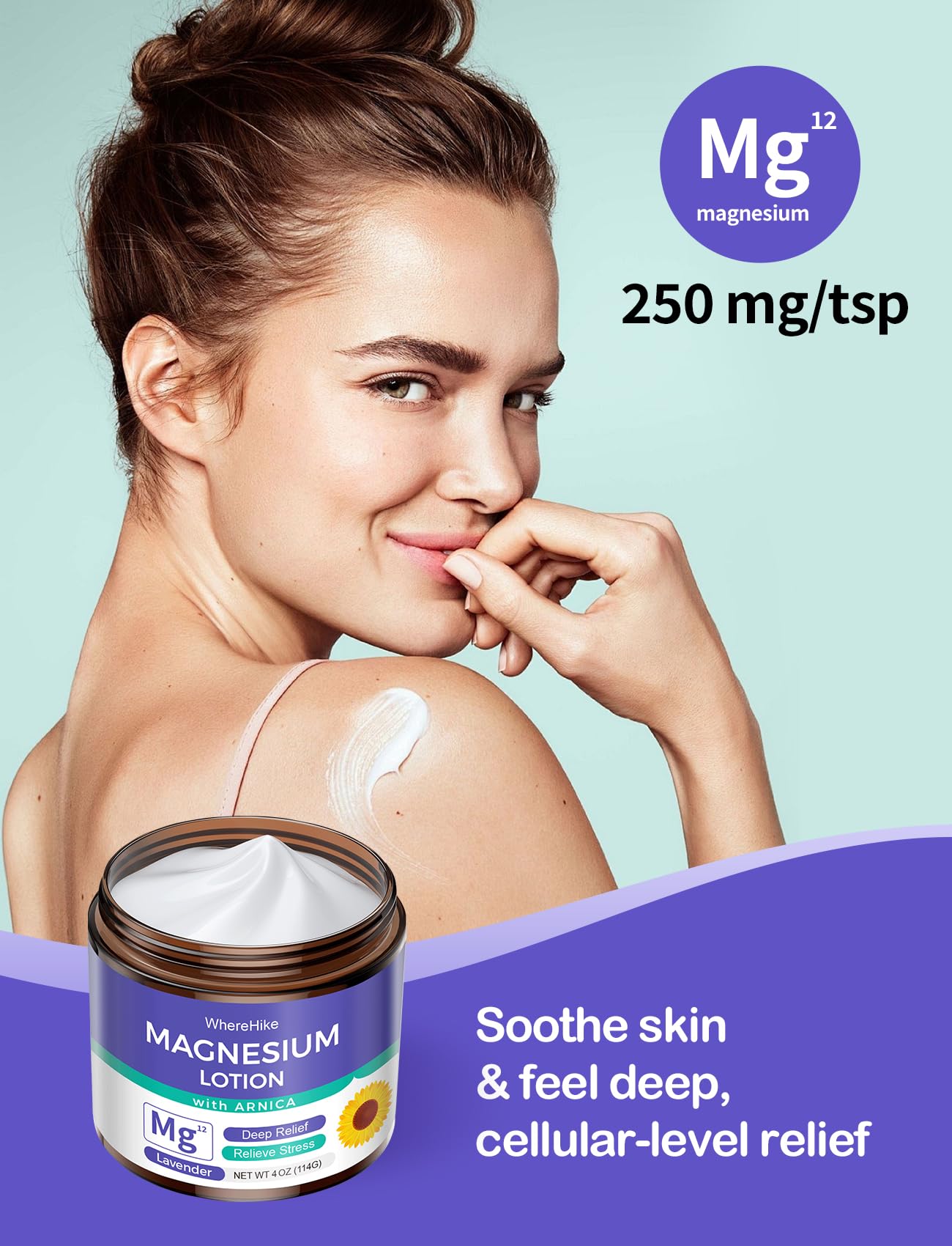 STILIP Magnesium Lotion with Arnica travel-friendly bottle for on-the-go relief.