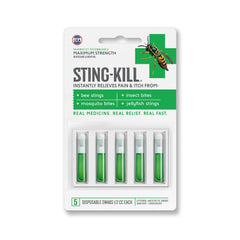 Sting-Kill 5-count pack displayed for on-the-go use.