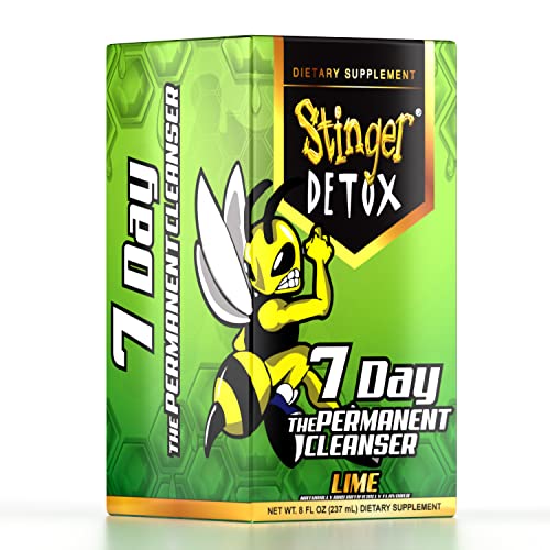 Stinger Detox 7-Day lime close-up showing vibrant color and clarity.