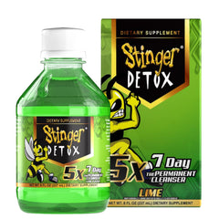 Stinger Detox bottle front with lime flavor for an easy daily detox ritual.