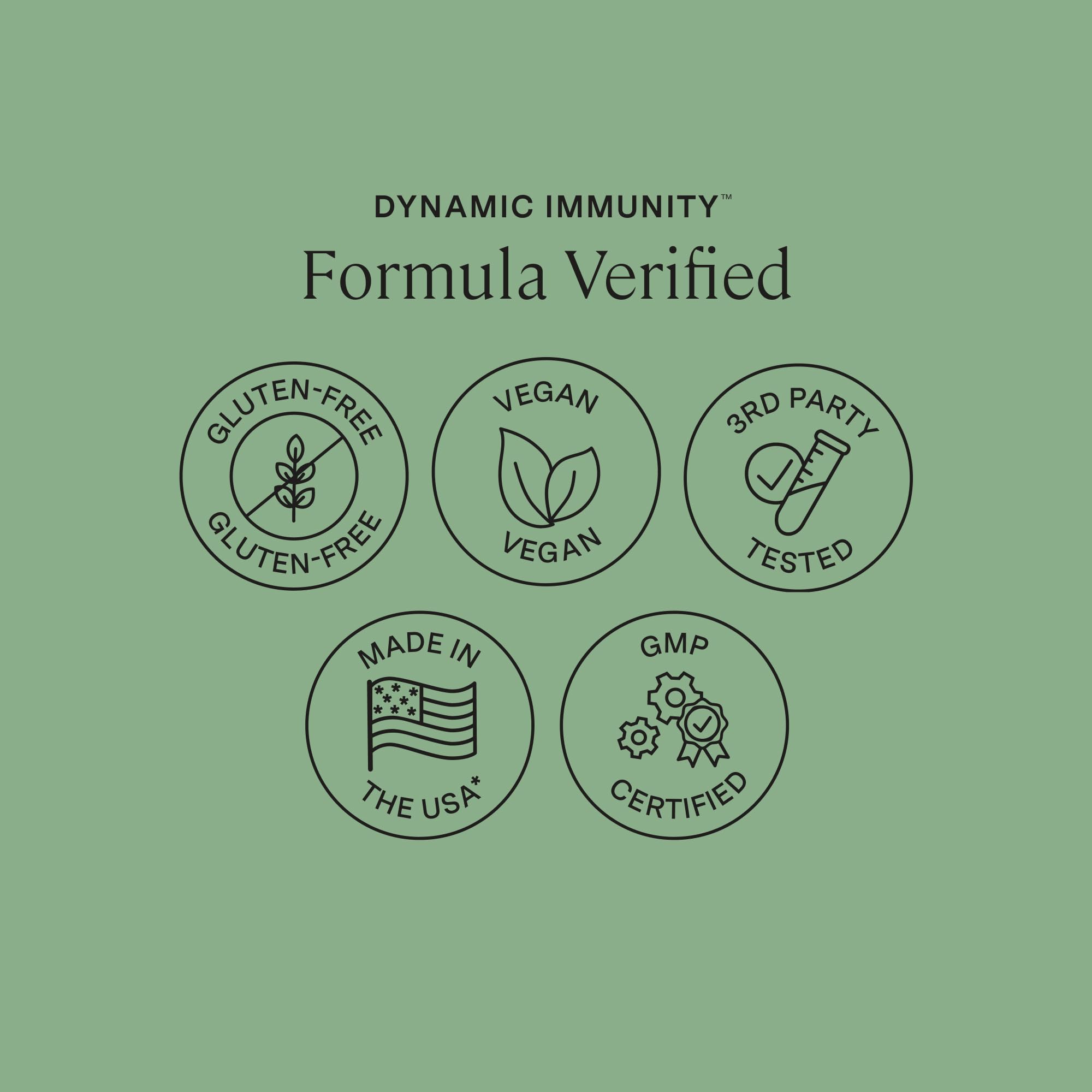 Stonehenge Health Dynamic Immunity USA manufacturing badge on packaging
