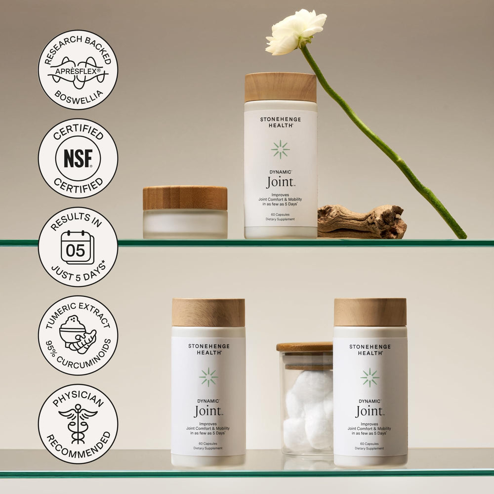 Stonehenge Health Dynamic Joint Health 60-capsule package ready for daily routine