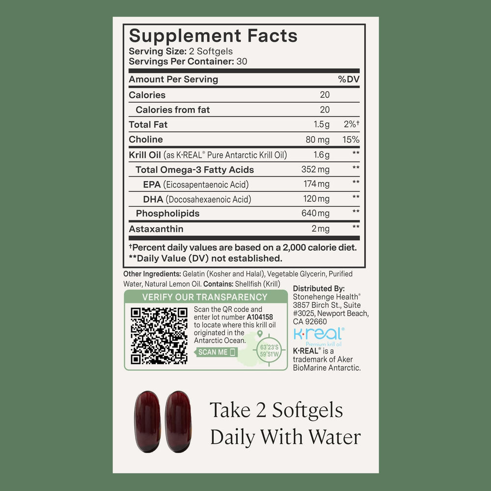 Stonehenge Health Dynamic Krill Oil ocean-sourcing graphic signals Antarctic freshness