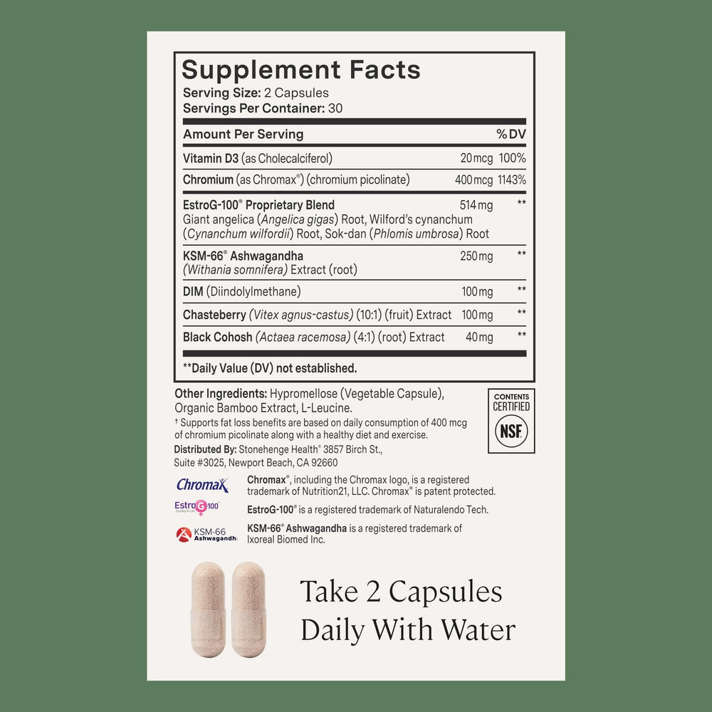 Stonehenge Health stress-support daily-use for resilience during menopause.