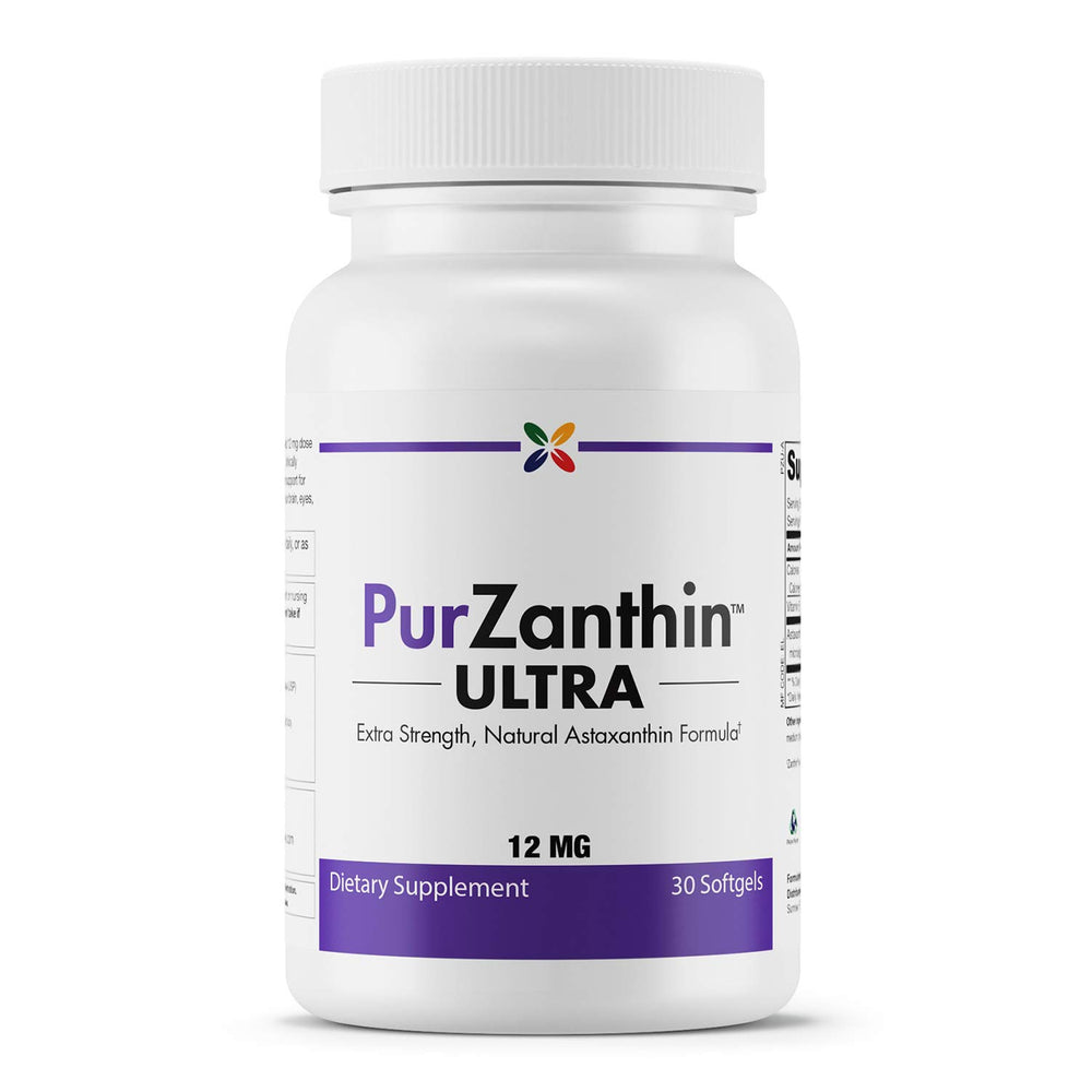 Stop Aging Now PurZanthin Ultra softgels bottle for daily wellness