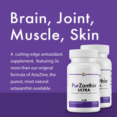 Stop Aging Now PurZanthin Ultra softgels close-up showing smooth capsules for easy swallowing
