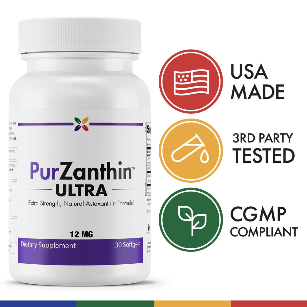 Stop Aging Now PurZanthin Ultra softgels in daily-use scene as part of routine