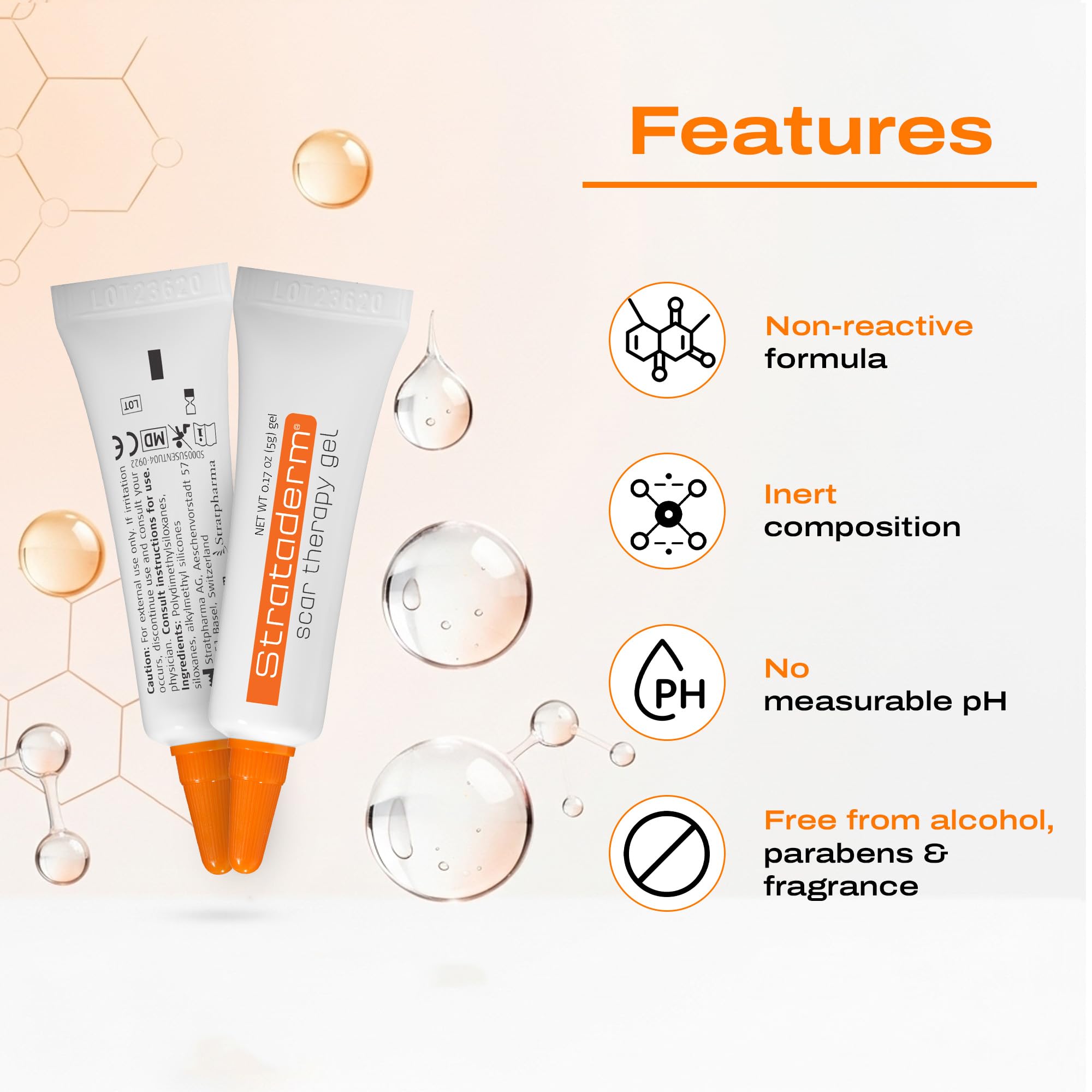 Strataderm scar gel daily-use routine promotes smoother scar texture.