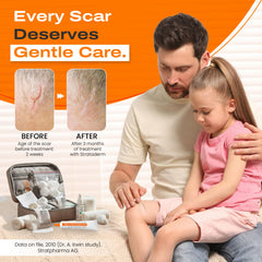 Strataderm Scar Gel on a new scar reducing irritation and redness