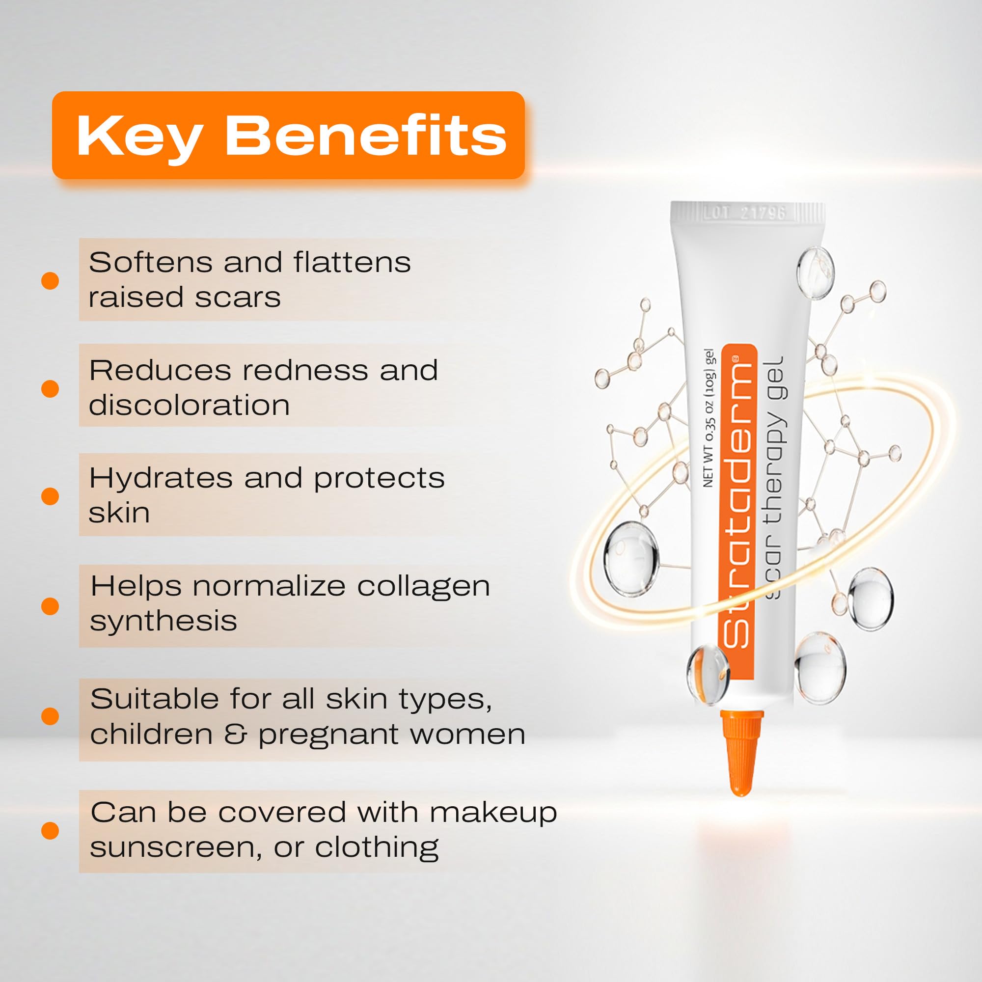 Strataderm silicone gel for scar management supports non-surgical care.
