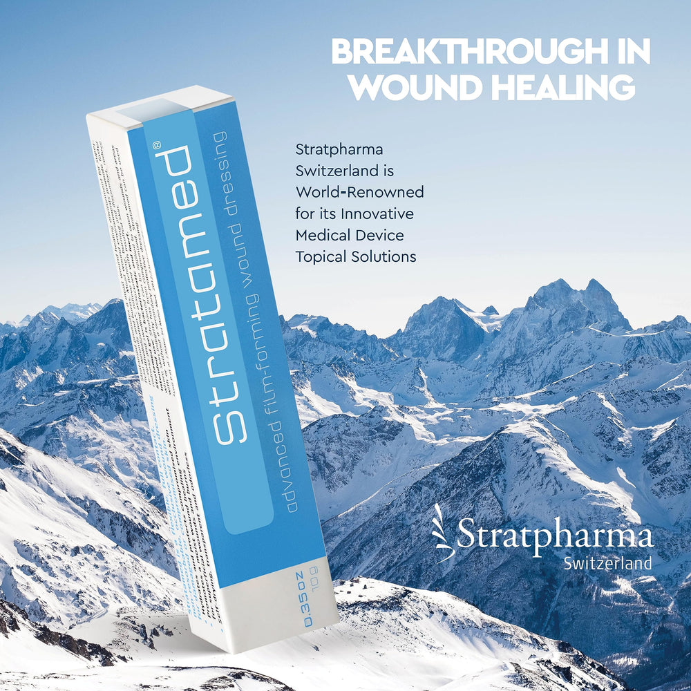 Stratamed aftercare following procedures like incisions and laser treatments.