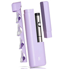 STRAWBERRY & CO insulin cooler travel case built-in sharps dispenser for safe needle storage