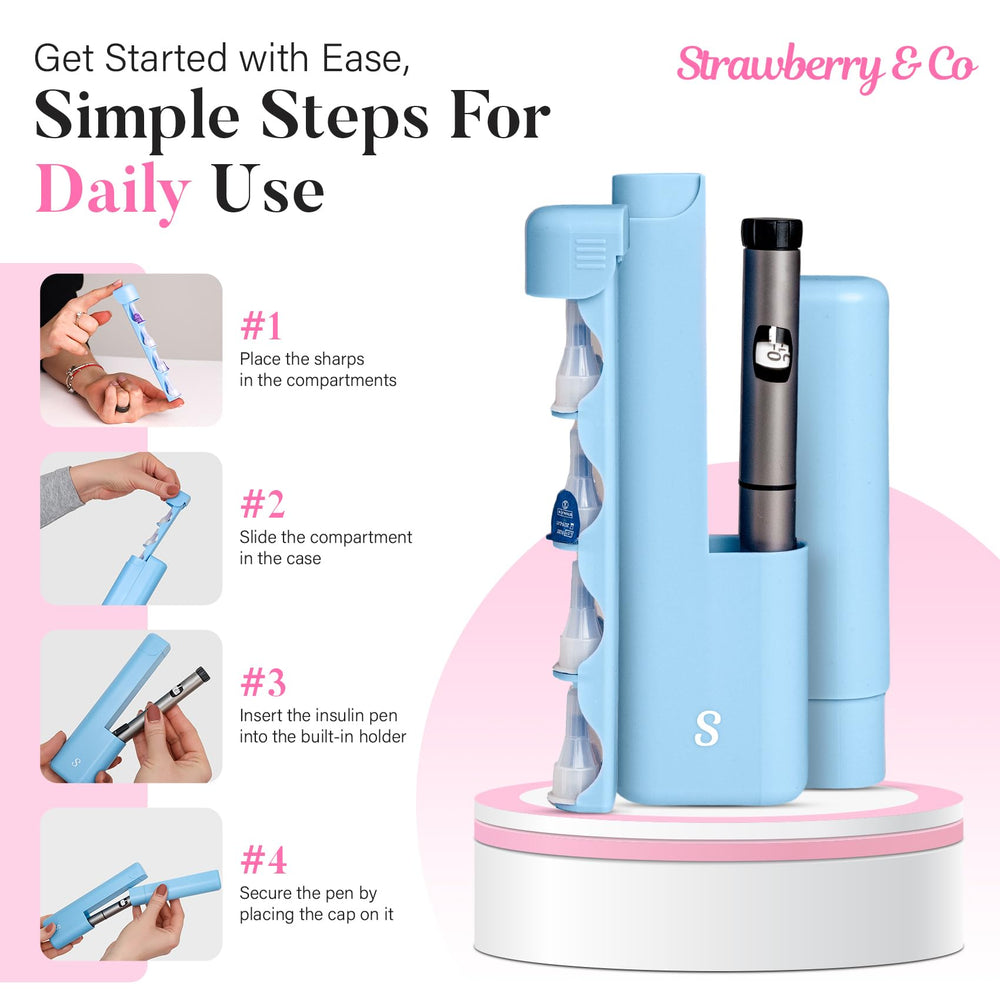 STRAWBERRY & CO portable travel essentials for diabetes care.