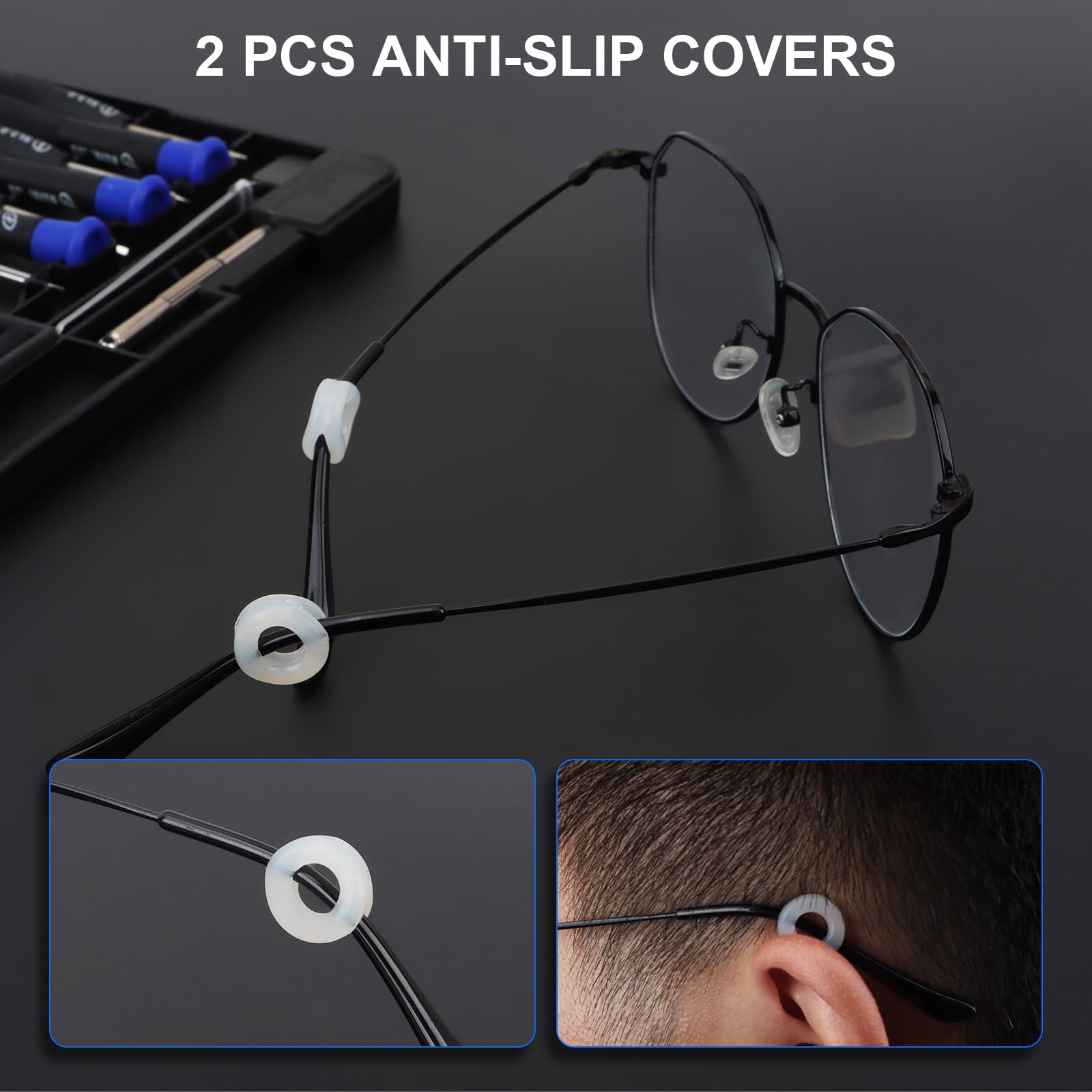 Cubiertas antideslizantes STREBITO, mejora el agarre durante ajustes.